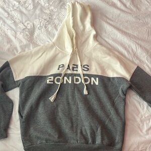 Paris France white and grey hoodie from Click